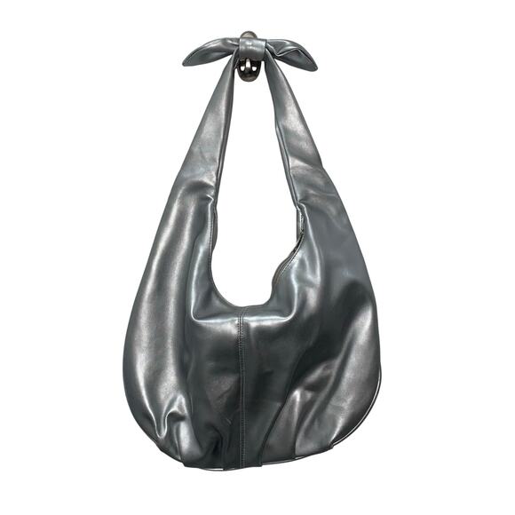 Nordstrom Handbags - Nordstrom Y2K Silver Shoulder Bag, Bow detail